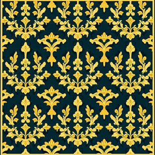 古典金色花纹装饰图案