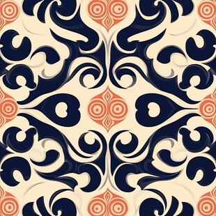 复古花纹几何图案背景图