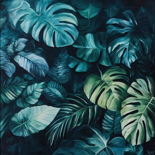 热带绿植繁茂景象