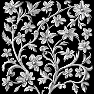 银花纹饰图案设计元素