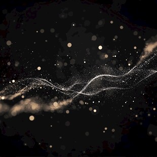 金色粒子动感黑色背景图
