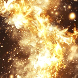 炫酷金色火焰特效背景图