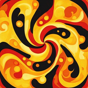 炫彩火焰旋涡抽象艺术图案