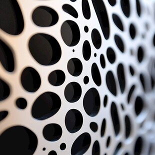 金属孔洞纹理特写