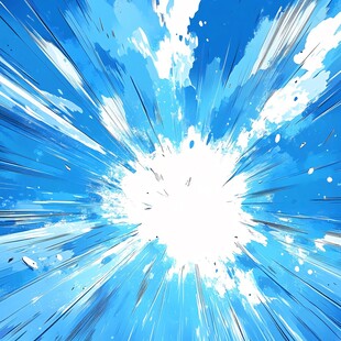 蓝色放射状爆炸动感背景图