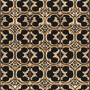 黑金古典花纹无缝图案