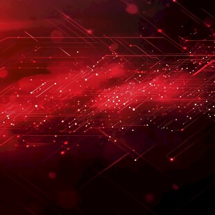 红色科技感线条光影背景图