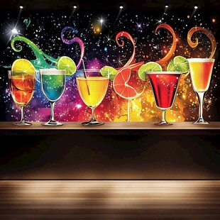 炫彩鸡尾酒的梦幻舞台展示