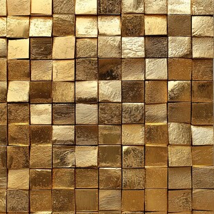 金色方块马赛克纹理背景
