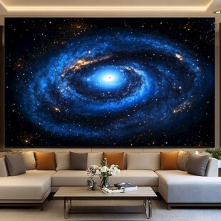 梦幻星系客厅艺术背景墙