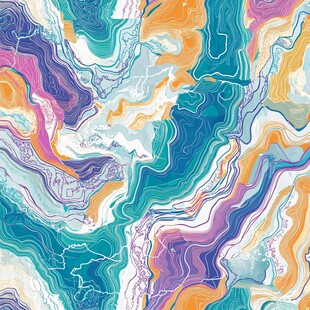 多彩流体纹理抽象艺术图案