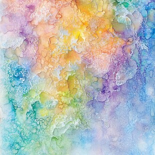 梦幻多彩水彩纹理背景图