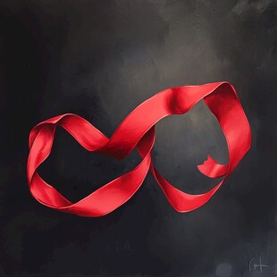 红色飘带舞动的优雅姿态