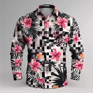 印花长袖衬衫时尚款式