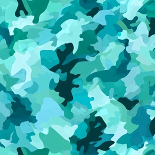 清新蓝绿迷彩图案背景