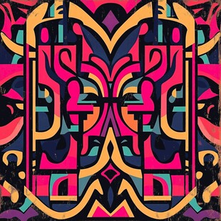 绚丽多彩的几何抽象图案