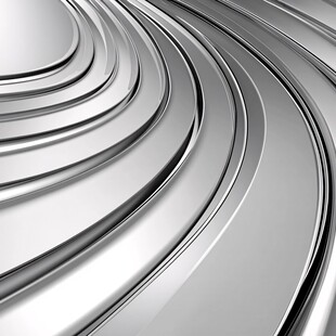 银色曲线金属质感图案