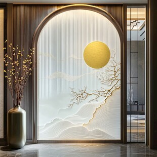 中式拱门屏风艺术装饰