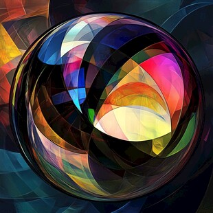 绚丽多彩抽象艺术球体