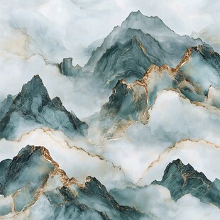 水墨山峦大理石纹理背景图