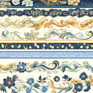 中式古典花纹边框图案集