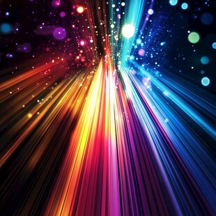 炫彩光线科幻动感背景图