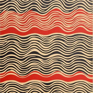 波浪条纹几何图案背景图