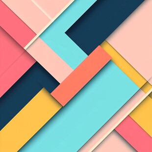 多彩几何拼接抽象背景图
