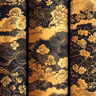 黑金中式传统花纹图案