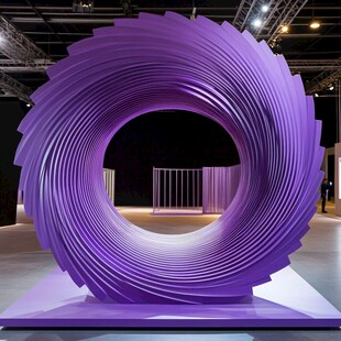 紫色螺旋艺术雕塑作品