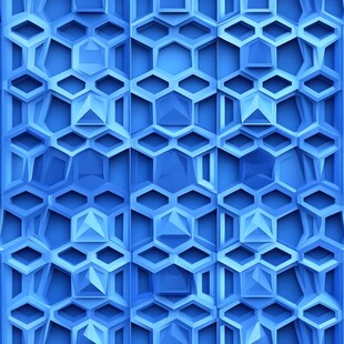 蓝色立体几何图案背景