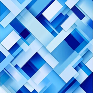 蓝白几何方块抽象背景图