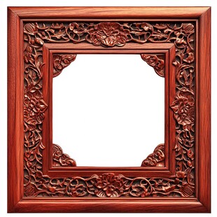 中式雕花红木框架