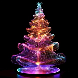 梦幻3D圣诞树彩灯摆件