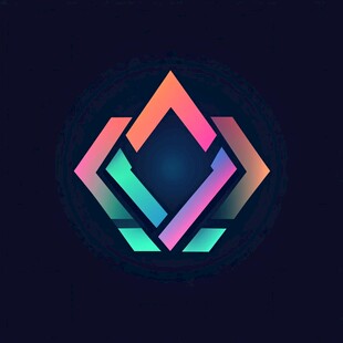 炫彩几何渐变抽象标志图案