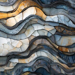 抽象波纹岩石纹理图案