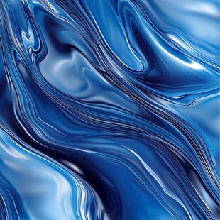 蓝色流动质感抽象背景图