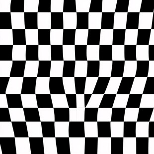 扭曲的黑白方格图案