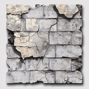 破旧斑驳的砖墙纹理