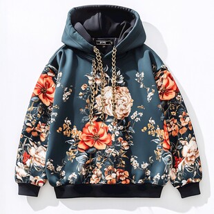 印花连帽卫衣时尚吸睛