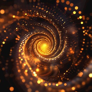 金色旋涡光效 璀璨视觉盛宴