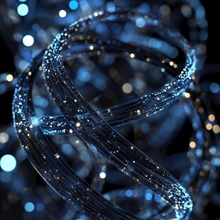 梦幻蓝调闪烁光纤艺术