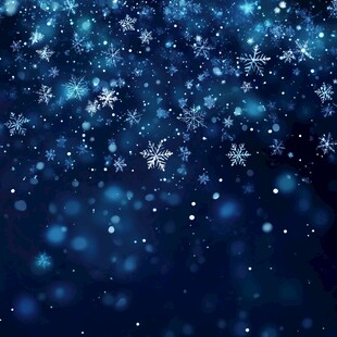 梦幻蓝色雪花背景图