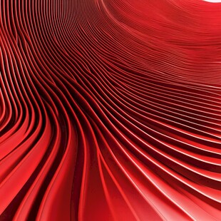 红色波浪线条抽象背景图