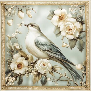 花鸟绘 栖于繁花间的灵鸟