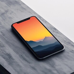 手机展示绚丽山水壁纸