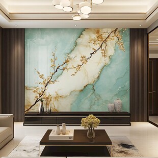 新中式客厅的艺术背景墙