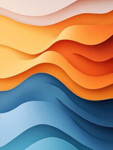 多彩波浪抽象背景图案