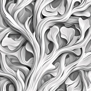 立体灰白卷曲纹理图案