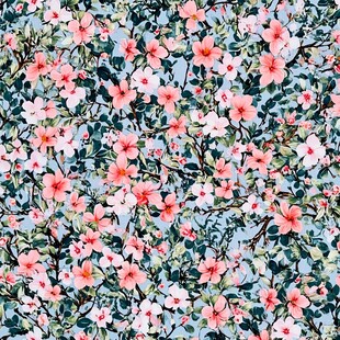 粉色花卉图案背景纹理